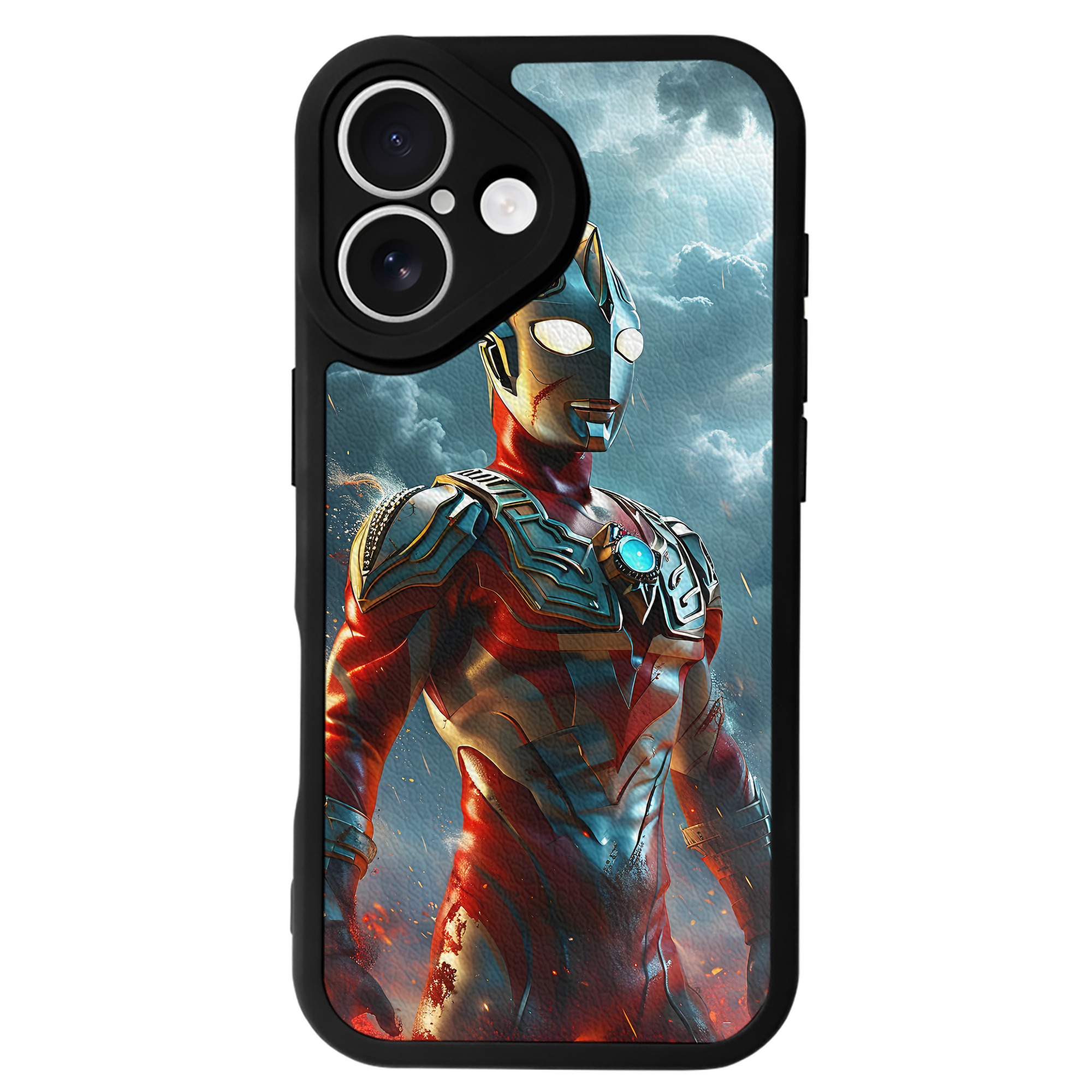 （画像用） ウルトラマン Ultraman 【iPhone 16シリーズ対応】シリコンスマホケース（レザー調） 材質：シリコン